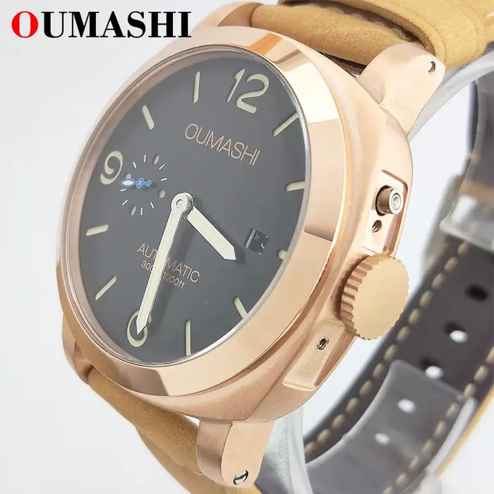 45mm ST2555 montres pour hommes automatique saphir cristal résistant à l'eau lumineux Vintage luxe affaires grand visage
