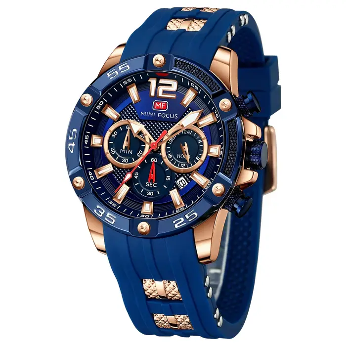 MINI FOCUS chronographe montre marque de luxe analogique Quartz Sport hommes montres