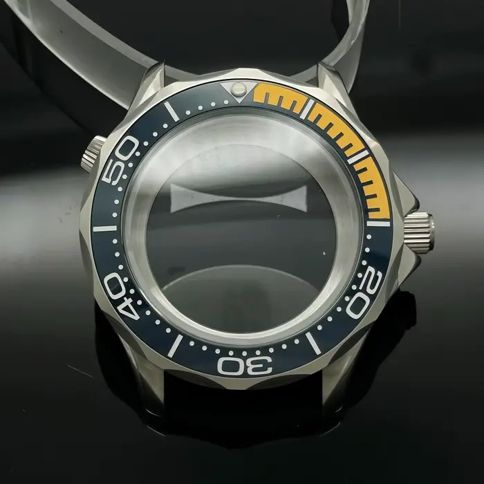 Accessoires de modification de montre de plongée avec boîtier argenté de 41 mm pour la série de montres Omg Sea Horse
