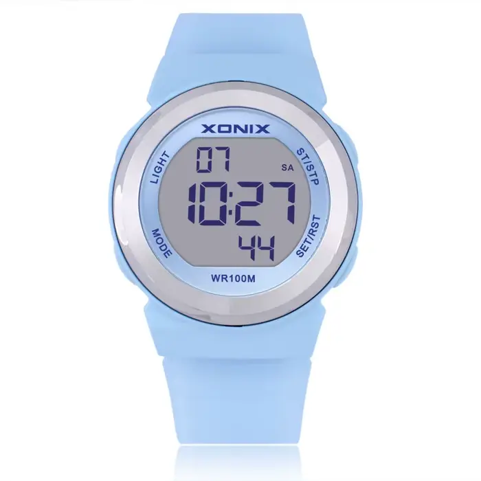 Chaude!!! XONIX Mode Femmes Montres de Sport Étanche 100 m Dames De Gelée LED Montre Numérique De Natation Plongée Main