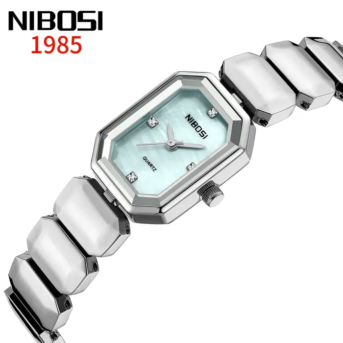 Montre NIBOSI en acier inoxydable simple et élégante pour femmes occasions spéciales romantique cadeau quartz robuste