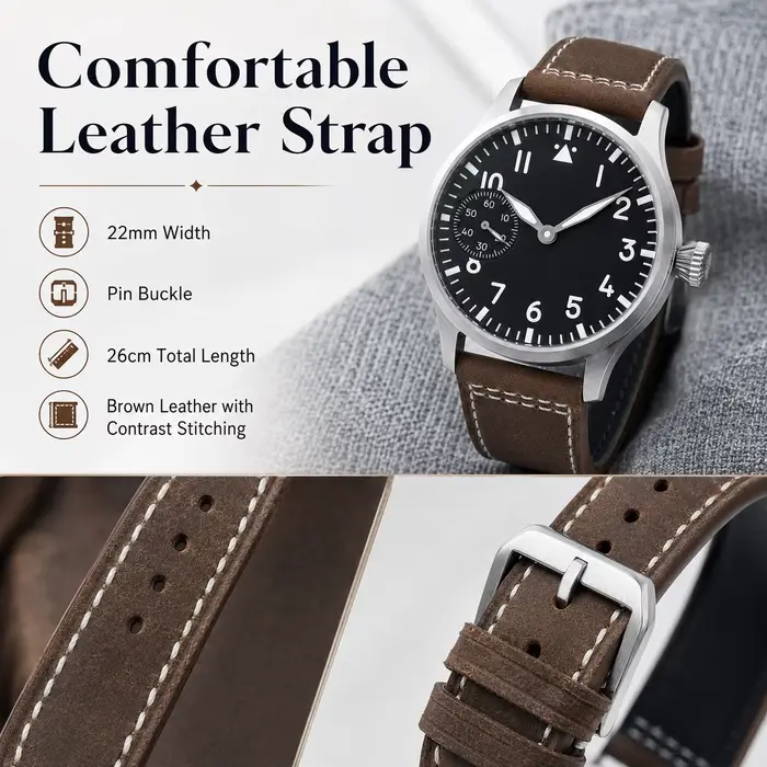 CORGEUT – montre mécanique de pilote pour hommes