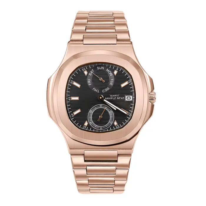 Montre NAVIFLZ NFVZ en acier inoxydable avec fonction de chronographe pour hommes pour diverses occasions et activités sportives