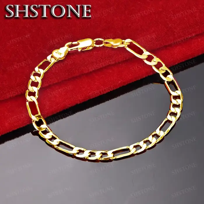 Bracelet en or 18 carats élégant pour homme et femme occasion spéciale soirée élégante