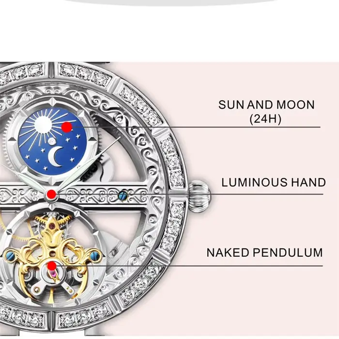 Dames montre automatique femme de luxe mode