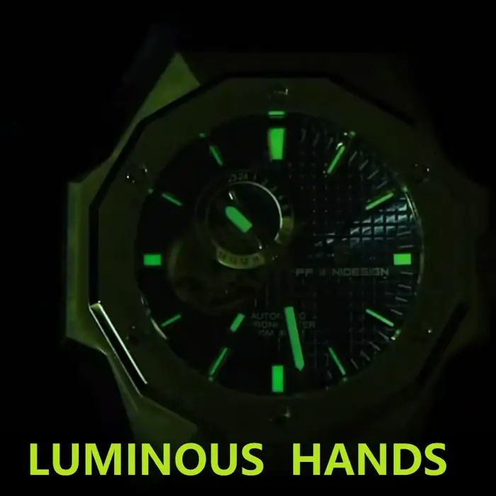 Montre-bracelet mécanique PAGANI DESIGN édition limitée résistante à l'eau pour homme avec mouvement automatique et bracelet en silicone pour diverses occasions