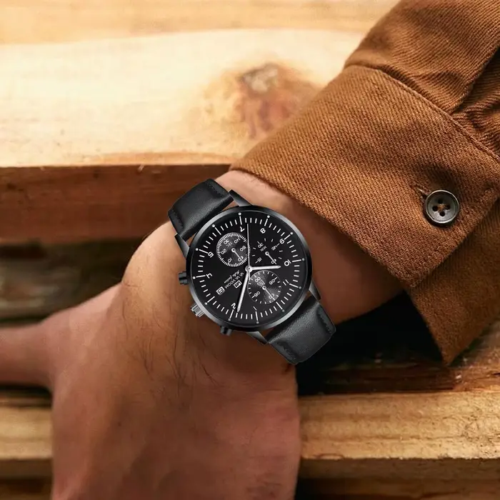 VA VA VOOM-Montre en cuir pour hommes