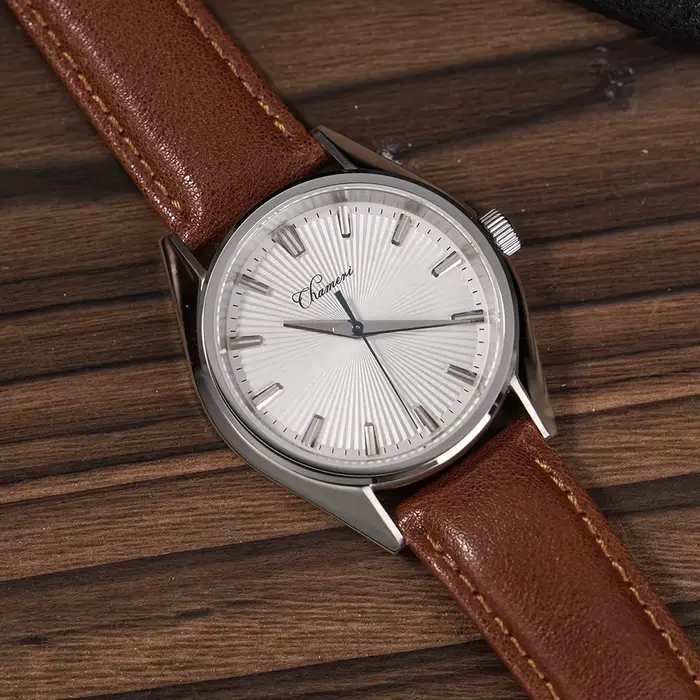 Chameri Nouvelle Montre à Quartz GS05 Mouvement à Seconde Flottante VH31 Montres Vintage 40mm Étanche 50m Verre Saphir Montre-Bracelet Homme