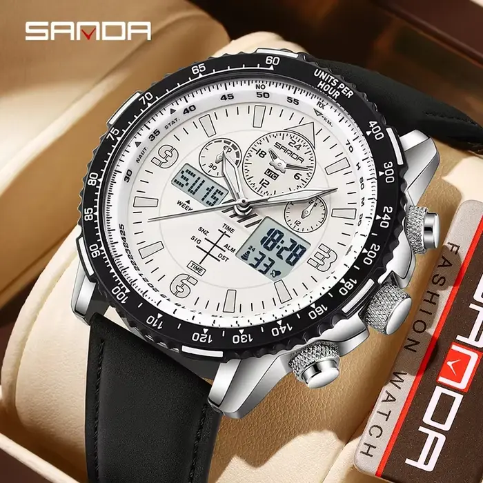 SANDA – montre à Quartz pour hommes