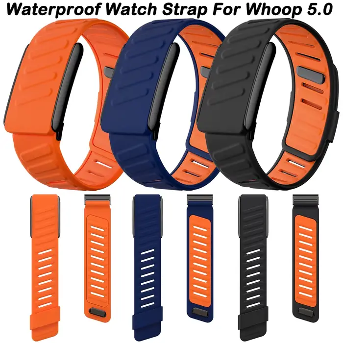 Bracelet de montre JSPSTA pour Whoop 5.0, bracelet de sport en silicone, remplacement respirant, accessoire de remplacement pour Whoop 5.0, bracelets de montres pour adultes, occassions sportives et quotidiennes
