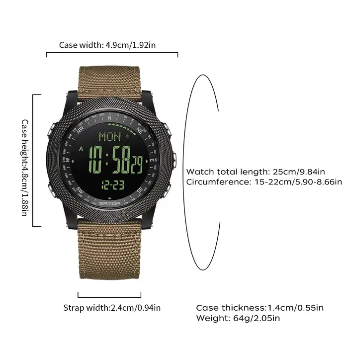 Montre pour homme SANDA durable
