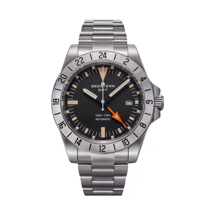 SEESTERN montre pour hommes GMT automatique NH34 mouvement saphir cristal mécanique montres lumineux