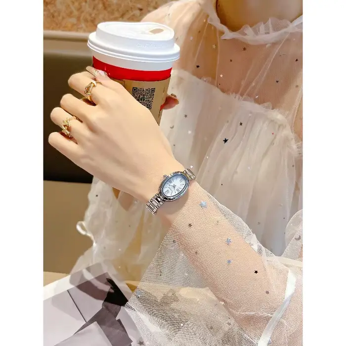 SUNMATE Petite montre dorée de luxe pour femme
