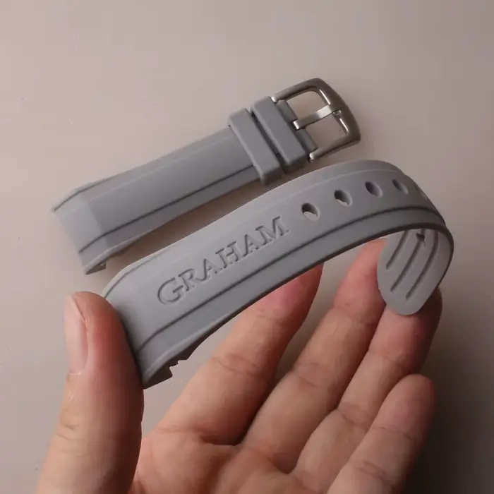 Bracelet de montre en Silicone 24mm pour Bracelet Graham