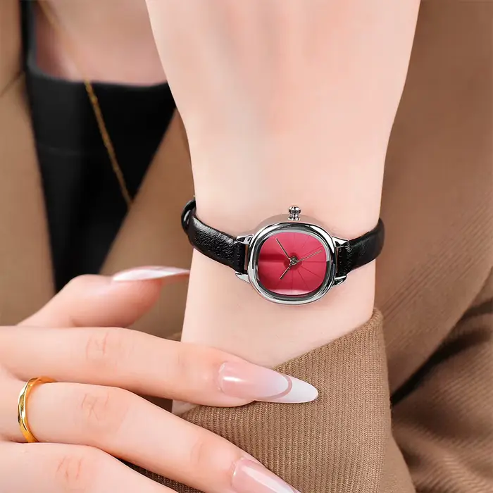 GEDI montre Vintage femme mode bracelet en cuir microfibre montres à Quartz étanche tempérament élégant Niche femmes cadeaux