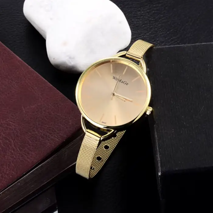 Montre-bracelet en or pour femmes, de luxe, à la mode
