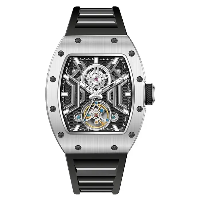 Montre de luxe automatique à tourbillon pour homme