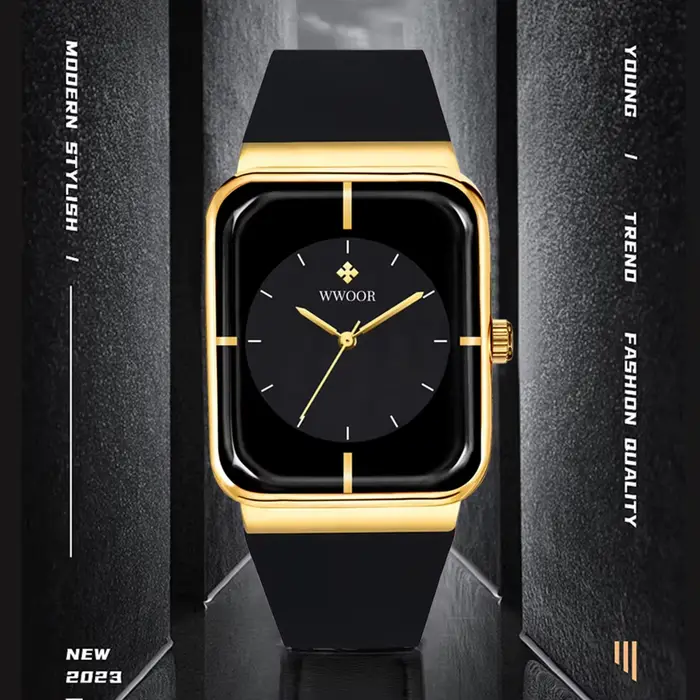 Montre-bracelet à quartz étanche en acier inoxydable pour homme