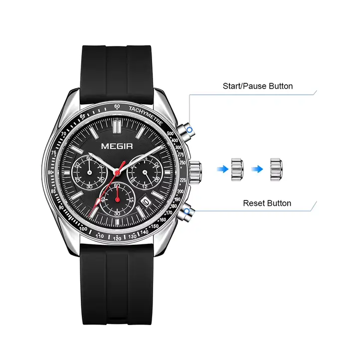 Montre militaire à quartz multifonction pour homme