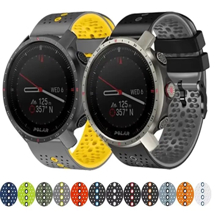 Bracelet de montre intelligent 22mm pour Polar Grit X/Grit X Pro, bracelets en Silicone Polar Vantage M M2, accessoires Forerunner 745