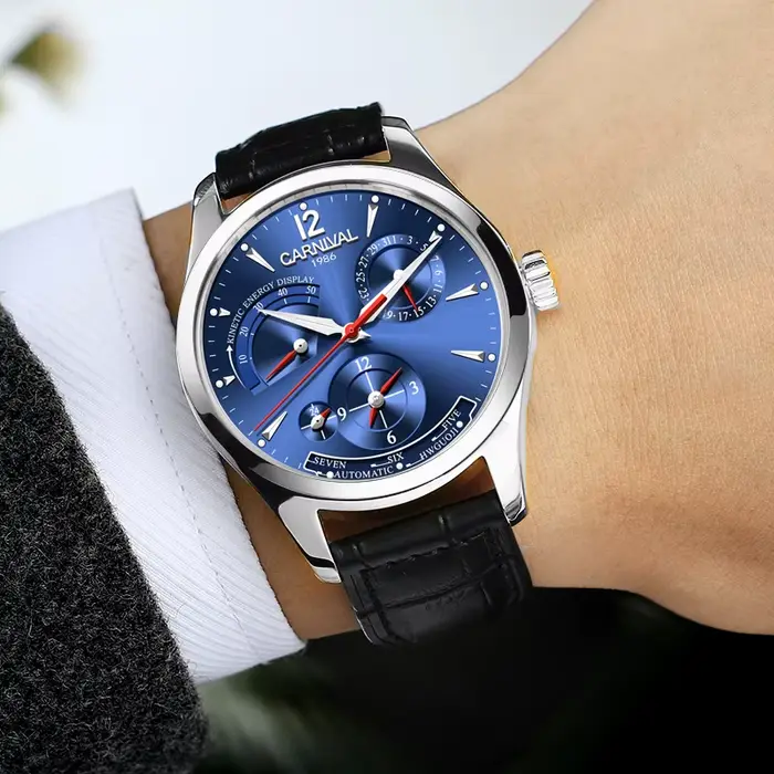 Montre mécanique étanche et lumineuse pour homme