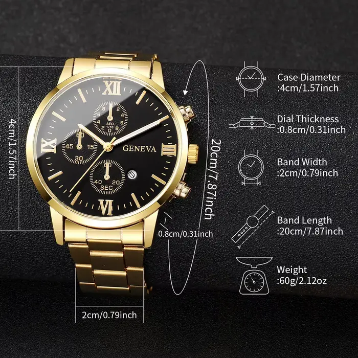 Montre pour homme avec bracelet en acier