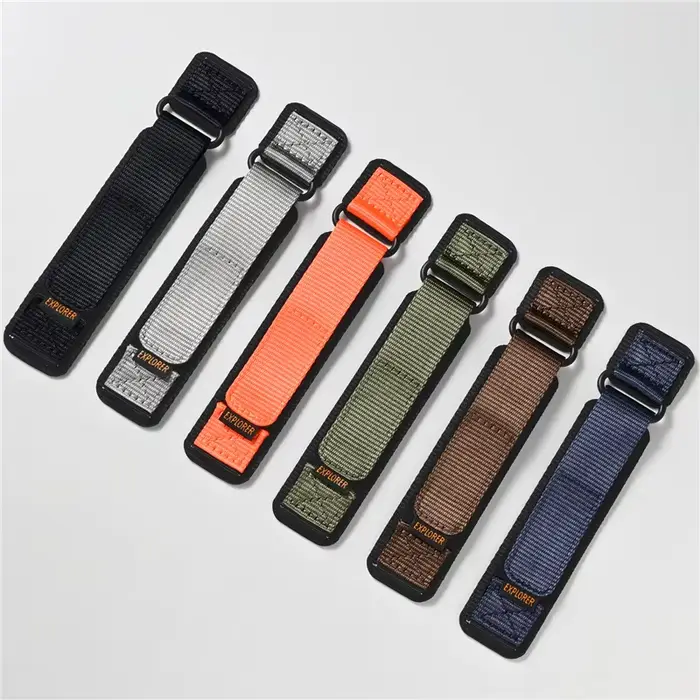 Bracelet de montre en nylon robuste avec boucle auto-agrippante pour hommes, sport et plein air, bracelet de remplacement pour Casio et Seiko occasions spéciales
