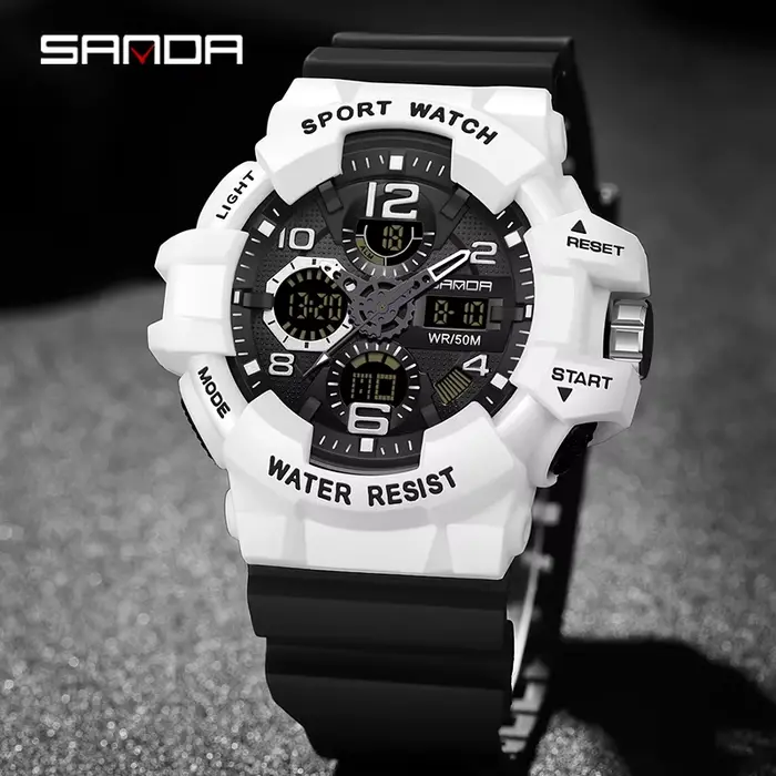 SANDA – montre militaire de Style G pour hommes, montre de sport numérique antichoc, étanche, électronique, 2023