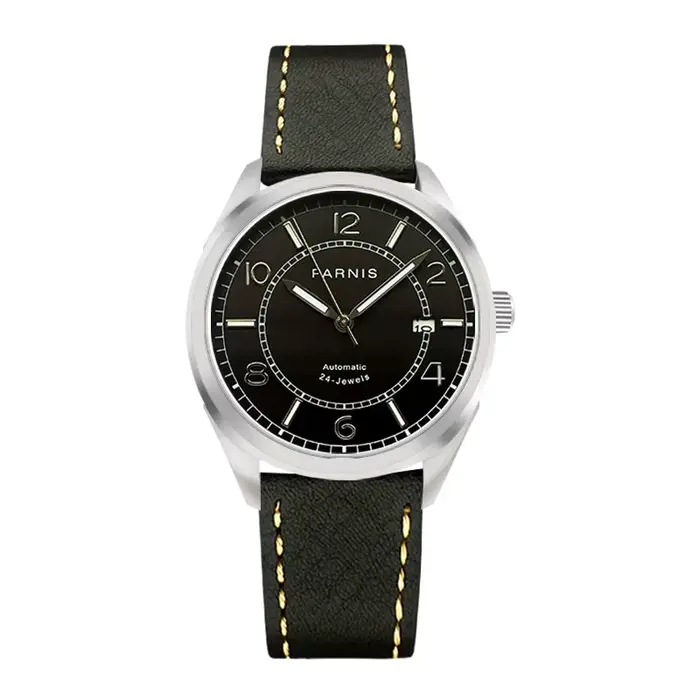 Montre automatique pour hommes, montres pour hommes PARNIS homme montre-bracelet mécanique étanche h