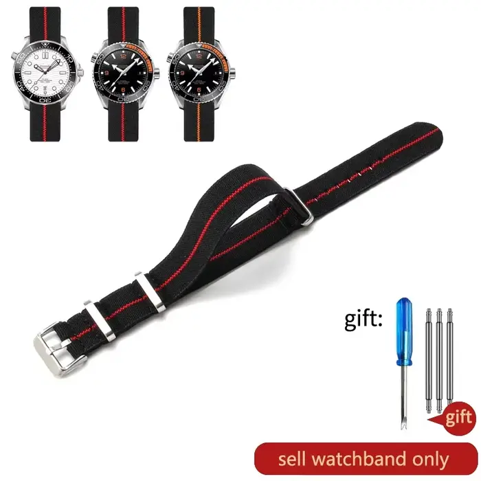 Bracelet de montre de l'armée française des années 60, pour bracelet de montre en Nylon pour Rolex S