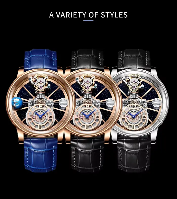2024 HAEMMER montre pour hommes céleste boîtier Transparent conception