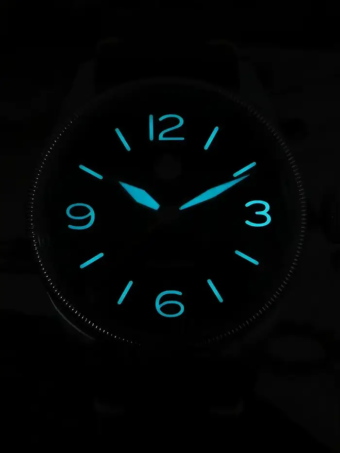 Montre San Martin 38.5mm NH35 Automatique Étanche avec Bracelet en Cuir Suédé pour Occasions Spéciales Robuste et Élégante