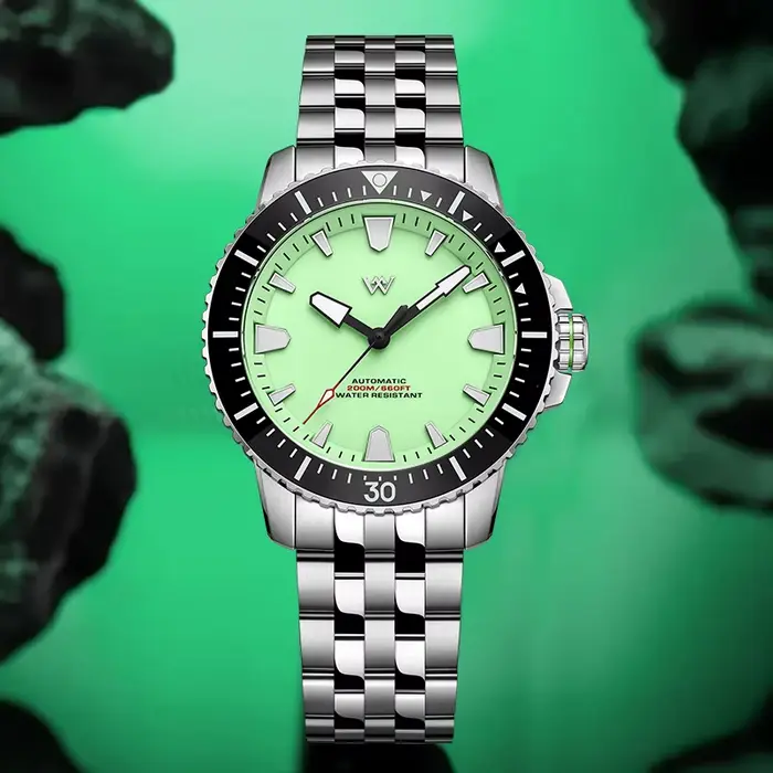 Montre WM NH35 Mécanique Automatique Résistante à L'Eau 200M Acier Inoxydable Pour Hommes Occasions Spéciales