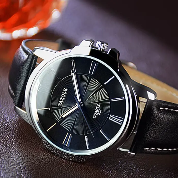 Nouveau YAZOLE hommes montres haut de gamme de luxe montre en verre bleu