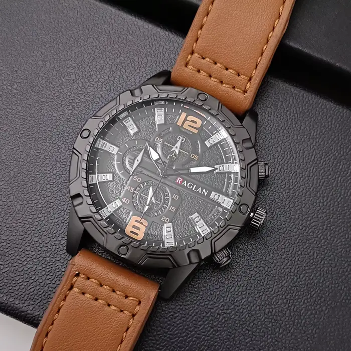 Montre-bracelet en cuir pour homme, marque supérieure, mode, horloge, cadeau