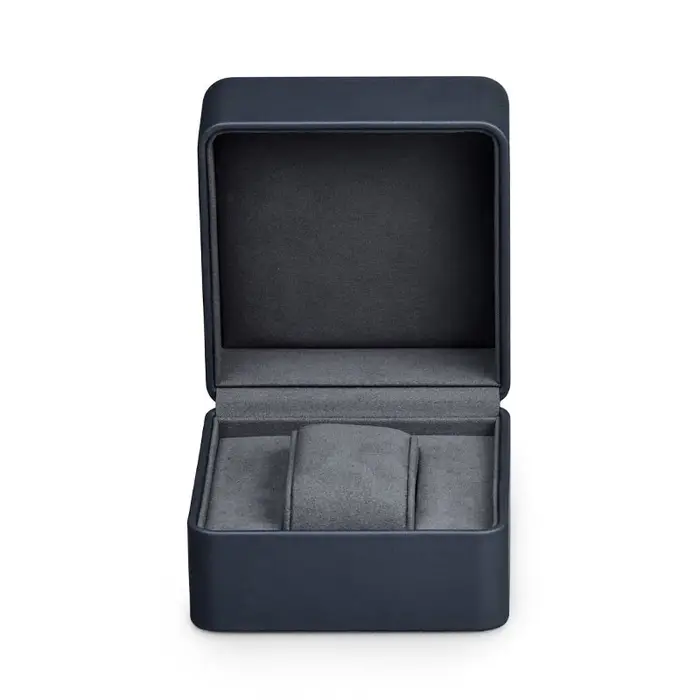 Oirlv Boîte de montre en cuir : extérieur premium avec doublure en daim – Mallette de rangement à fente unique pour montres (options de couleur noir/blanc)