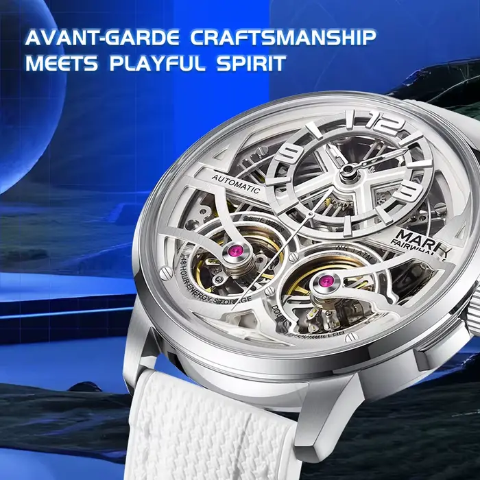 Montre-bracelet mécanique automatique pour homme Mark Fairwhale Fashion Tourbillon