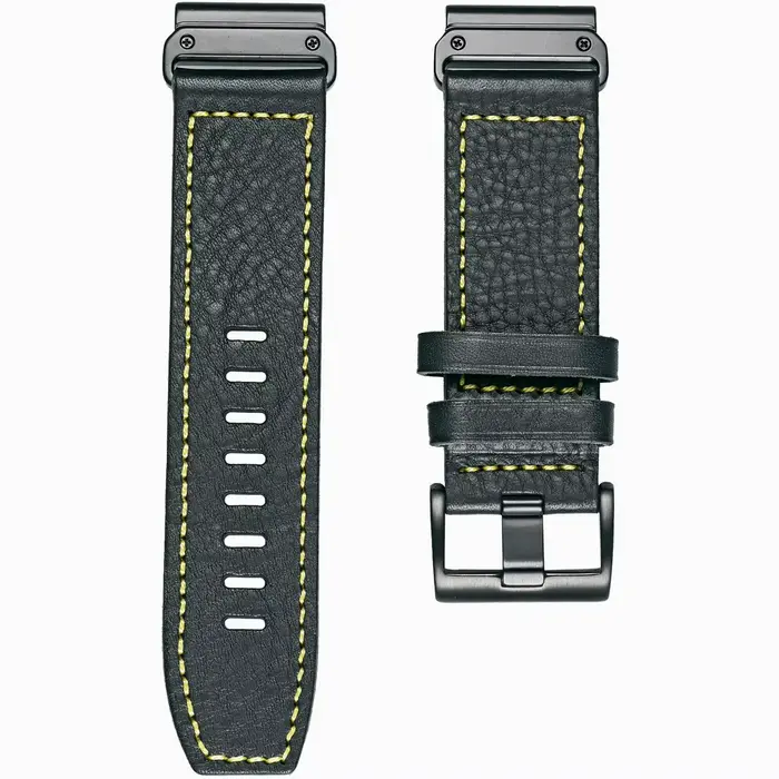 Hemsut bracelet de montre en cuir pour Garmin bracelet en peau de vache Compatible avec Fenix/Tactix