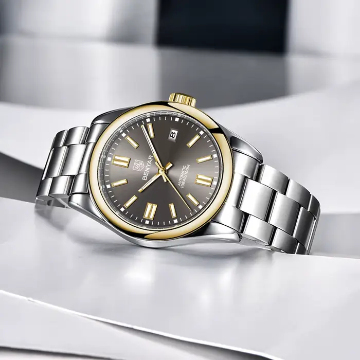 Nouvelles Montres BENYAR pour Hommes 2026 – Montre Automatique de Luxe Dorée