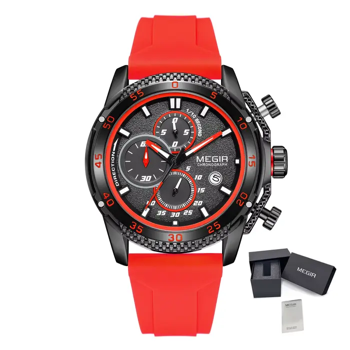 MEGIR montre pour hommes de luxe mode militaire Sport montre-bracelet pour homme étanche lumineux br