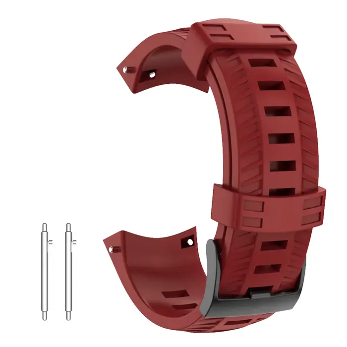 Bracelet de Montre en Silicone Souple pour SUUNTO 9 Baro, 24mm, Accessoire de dehors en Plein Air