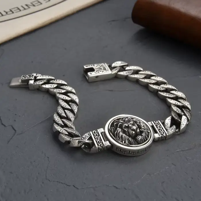 Bracelet tête de Lion pour hommes