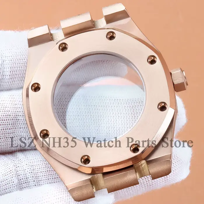 Boîtier de montre en or Rose 41mm