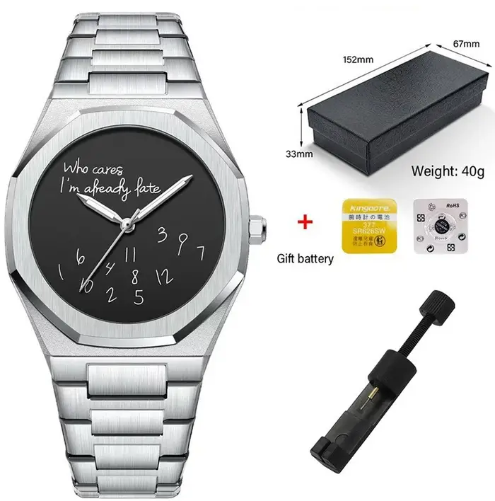 Mode luxueux exquis élégant montre pour hommes classique affaires décontracté arabe numérique bande d'acier étanche mont