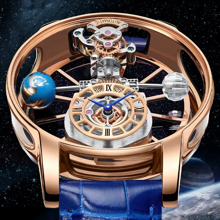 2024 HAEMMER montre pour hommes céleste boîtier Transparent conception