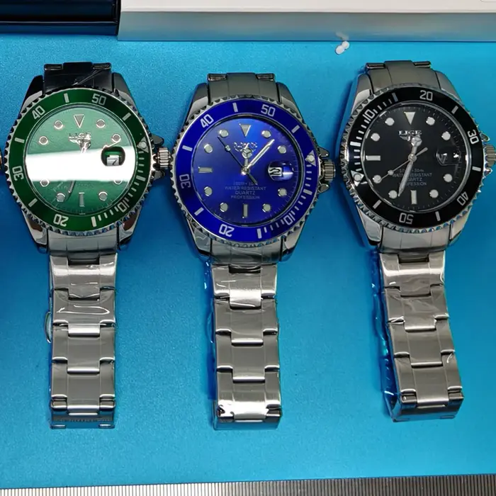 Montre de plongée de luxe de marque haut de gamme LIGE pour hommes