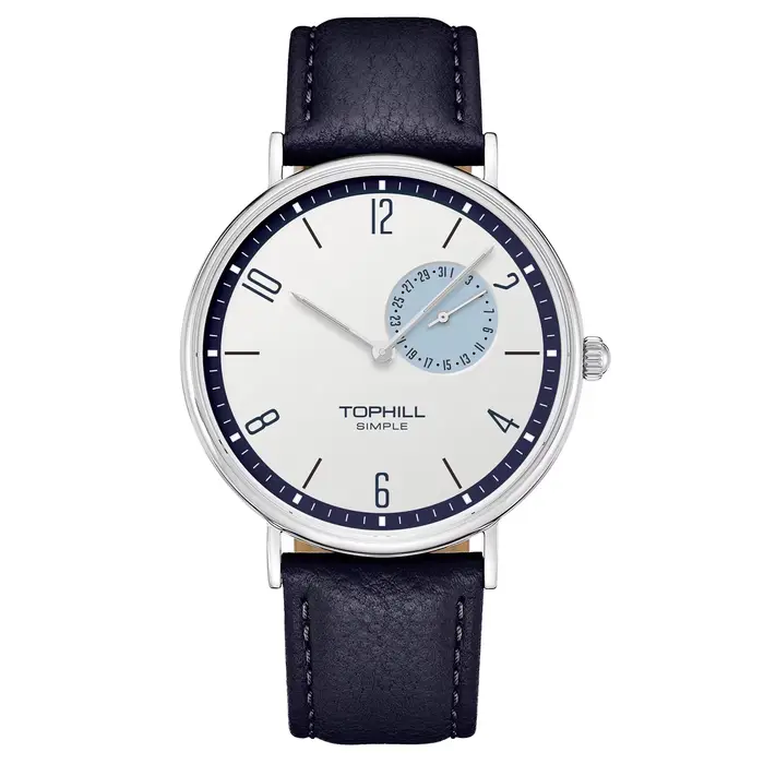 TOPHILL – montre pour hommes, 40mm, mouvement VD72, Quartz, Ultra fin, en acier inoxydable, sous-cad