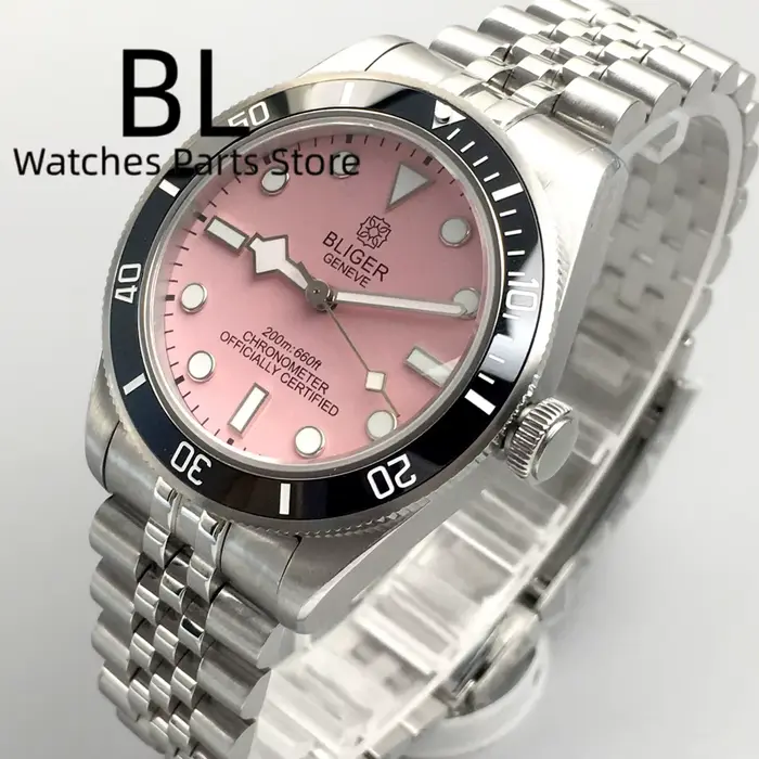 BLIGER – montre-bracelet mécanique Vintage pour hommes