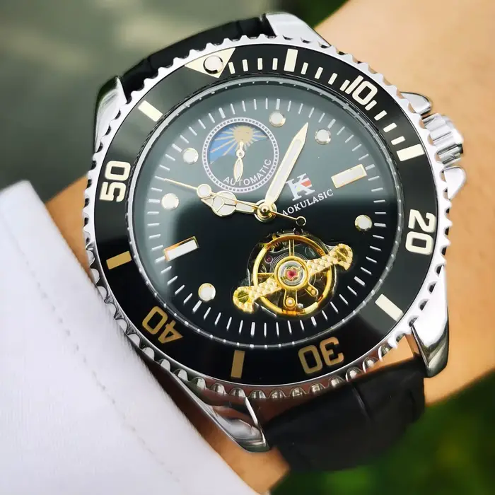 Montres pour hommes AOKULASIC Tourbillon