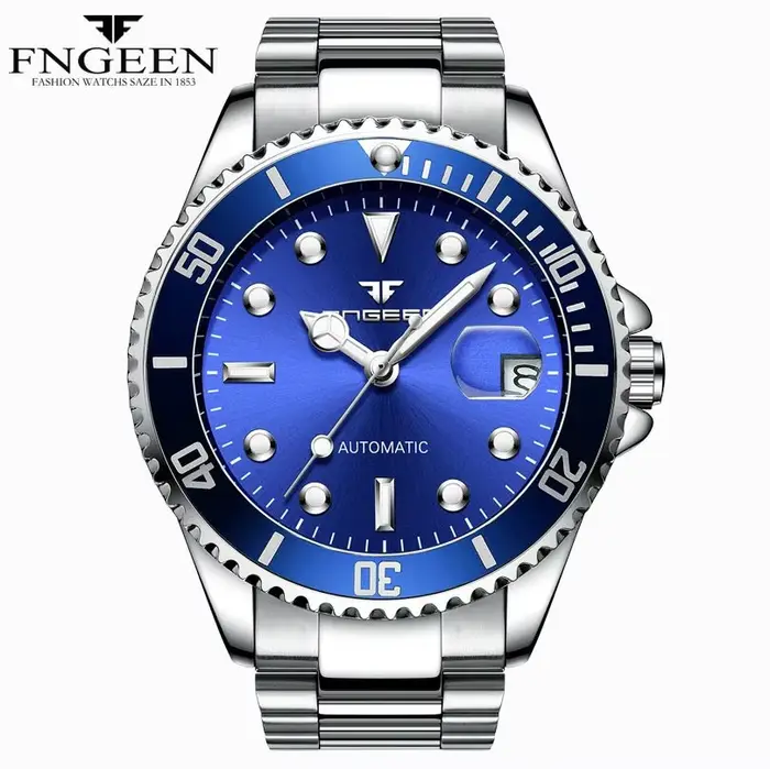 Montre automatique en toile verte armée pour hommes